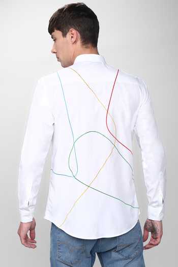 Shop_Noonoo_White Cotton Poplin Embroidered Shirt _at_Aza_Fashions