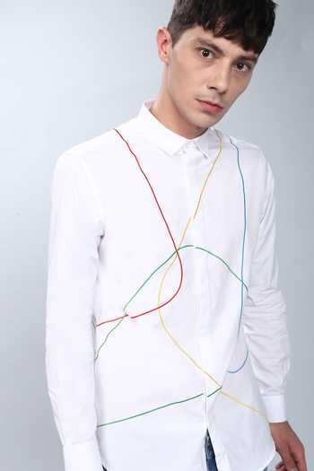 Buy_Noonoo_White Cotton Poplin Embroidered Shirt _Online_at_Aza_Fashions