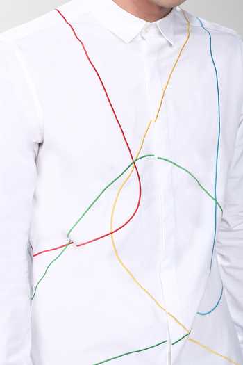 Shop_Noonoo_White Cotton Poplin Embroidered Shirt _Online_at_Aza_Fashions