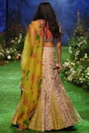 Shop_Mrunalini Rao_Beige Raw Silk Embroidered Lehenga Set_at_Aza_Fashions