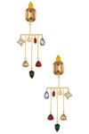 Shop_Confluence_Multi Color Swarovski Crystals Danglers_at_Aza_Fashions