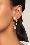 Buy_Confluence_Multi Color Swarovski Crystals Drop Earrings_at_Aza_Fashions