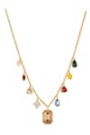 Shop_Confluence_Multi Color Swarovski Crystals Necklace_at_Aza_Fashions