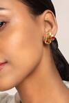 Buy_Confluence_Multi Color Swarovski Crystals Stud Earrings_at_Aza_Fashions