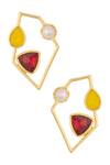 Shop Confluence Multi Color Swarovski Crystals Earrings at Aza Fashions Shop_Confluence_Multi Color Swarovski Crystals Earrings_at_Aza_Fashions