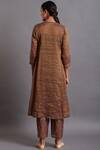 Shop_Shades Of India_Brown Tissue Embellished Kurta_at_Aza_Fashions