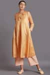 Buy_Shades of India_Orange Silk Kurta_at_Aza_Fashions