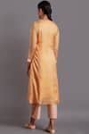 Shop_Shades of India_Orange Silk Kurta_at_Aza_Fashions