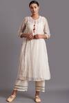 Buy_Shades Of India_White Silk Cotton Striped Kurta_Online_at_Aza_Fashions