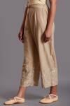 Buy_Shades Of India_Brown Silk Cotton Cropped Pants_Online_at_Aza_Fashions