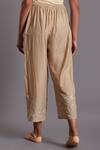 Shop_Shades Of India_Brown Silk Cotton Cropped Pants_Online_at_Aza_Fashions