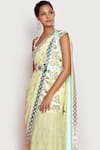 Buy_Papa Dont Preach_Yellow Crepe Embellished Pre-draped Saree Set_Online_at_Aza_Fashions