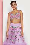 Buy_Papa Dont Preach_Purple Tulle Ruffle Skirt Set_Online_at_Aza_Fashions