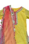 Fayon Kids_Yellow Cotton Silk Sharara Set _Online_at_Aza_Fashions