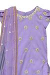Fayon Kids_Purple , Satin, Net Embroidery, Sequins Silk Sharara Set_Online_at_Aza_Fashions