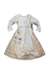 Buy_Fayon Kids_White Gota Georgette Embellished Anarkali With Dupatta _at_Aza_Fashions