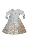 Shop_Fayon Kids_White Gota Georgette Embellished Anarkali With Dupatta _at_Aza_Fashions