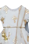 Fayon Kids_White Gota Georgette Embellished Anarkali With Dupatta _Online_at_Aza_Fashions
