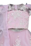 Fayon Kids_Pink Cotton, Organza Embroidery, Pearls Embellished Lehenga Set _Online_at_Aza_Fashions