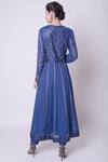 Shop_5x By Ajit Kumar_Blue Kurta Silk Organza Anarkali Set_at_Aza_Fashions