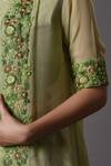 Shop_Vara by Vibha n Priti_Green Chiffon Embroidered Jacket Lehenga Set_Online_at_Aza_Fashions