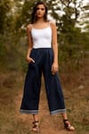 Buy_Payal Pratap_Blue Cotton Palazzo Pants  _at_Aza_Fashions