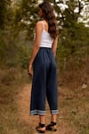 Shop_Payal Pratap_Blue Cotton Palazzo Pants  _at_Aza_Fashions