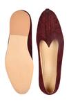 Shop_Sko_Maroon Embellished Velvet Mojris _at_Aza_Fashions