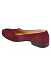 Buy_Sko_Maroon Embellished Velvet Mojris _Online_at_Aza_Fashions