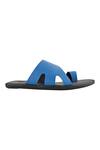 Shop_SKO_Blue Leather Strappy Flats _Online_at_Aza_Fashions