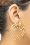 Varnika Arora_Gold Plated Geometric Earrings _Online_at_Aza_Fashions