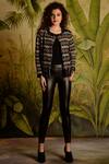 Buy_Malini Ramani_Black Knit Embellished Jacket_at_Aza_Fashions