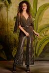 Buy_Malini Ramani_Black Net Embellished Cape Jumspuit_at_Aza_Fashions