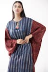 Buy_Grassroot By Anita Dongre_Indigo Tie-up Kaftan_Online_at_Aza_Fashions