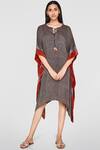 Grassroot By Anita Dongre_Ajrakh Kaftan Dress_Online_at_Aza_Fashions