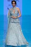 Buy_Mishru_Blue Tulle Embellished Lehenga Set_at_Aza_Fashions