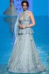 Mishru_Blue Tulle Embellished Lehenga Set_Online_at_Aza_Fashions