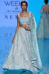 Buy_Mishru_Blue Tulle Embellished Lehenga Set_at_Aza_Fashions