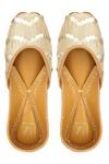 Buy House Of Vian Gold Embellishment Silk Juttis at Aza Fashions Buy_House Of Vian_Gold Embellishment Silk Juttis_at_Aza_Fashions