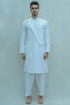 Buy_Bohame_White Cotton Linen Kurta Set_at_Aza_Fashions