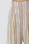 Buy_Anavila_Yellow Striped Linen Pants_Online_at_Aza_Fashions