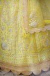 Shyam Narayan Prasad_Yellow Silk Round Embellished Lehenga Set _at_Aza_Fashions