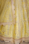 Shyam Narayan Prasad_Yellow Silk And Viscose Round Lehenga Set _at_Aza_Fashions