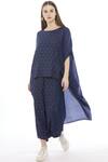 Buy_Ezra_Blue Cotton Satin Embroidered Tunic_at_Aza_Fashions