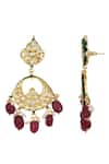 Buy_ChhavI'S Jewels_Gold Plated Beads, Stones Kundan Layered Necklace Set _Online_at_Aza_Fashions