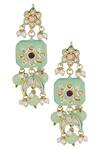 ChhavI'S Jewels_Gold Plated Stones, Beads, Embroidery Kundan Enamel Choker Set _Online_at_Aza_Fashions