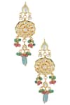 ChhavI'S Jewels_Gold Plated Stones, Beads, Zari Kundan Choker Set _Online_at_Aza_Fashions