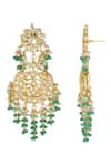 ChhavI'S Jewels_Gold Plated Beads Kundan Danglers _Online_at_Aza_Fashions