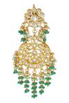 Buy_ChhavI'S Jewels_Gold Plated Beads Kundan Danglers _Online_at_Aza_Fashions
