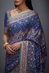 Buy_RI.Ritu Kumar_Blue Chinon Silk Embroidered Saree _Online_at_Aza_Fashions